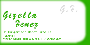 gizella hencz business card